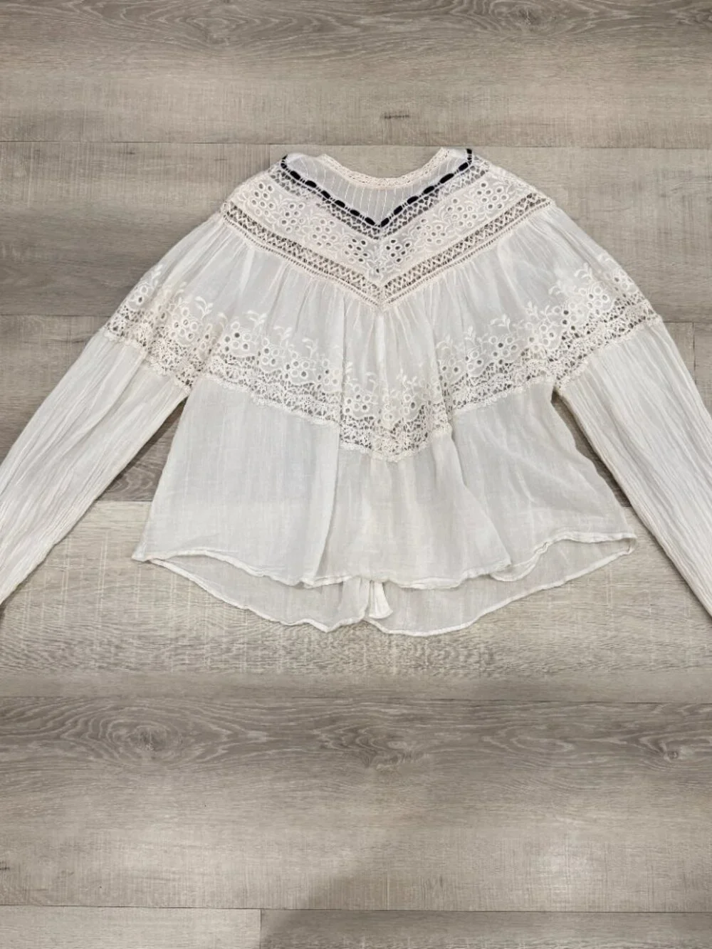 Free People Abigail Victorian Cotton Top